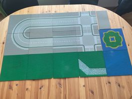 Lego Strassen Grundplatten Set, Strassen, Wasser, Wiese 15St
