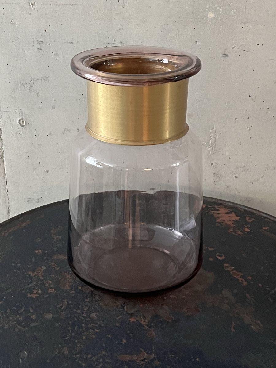 Vasi & Recipienti: Mungeblasene Vase mit Messingring – Usato da Wabern venduto da La-Vitrine 7