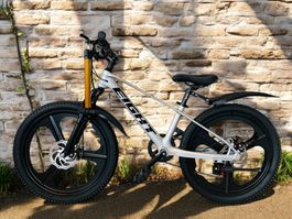 22 Zoll Shimano Parts Kinderfahrrad Velöli SILBER NEU