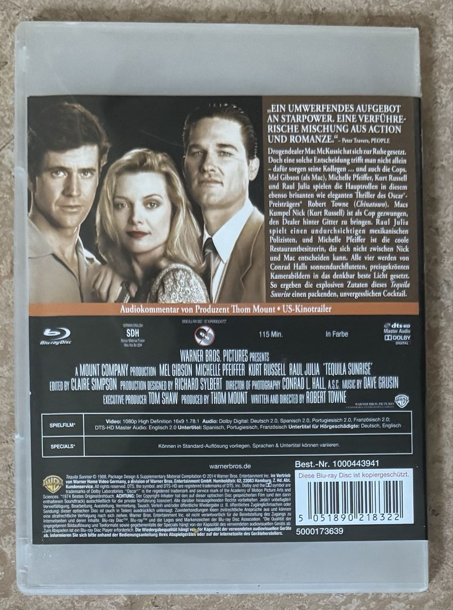 Tutti i DVDs: TEQUILA SUNRISE  – Nuovo (secondo la descrizione) da Dietikon venduto da AndreaSch01 1