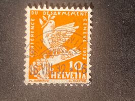 Schweiz 1932 Abrüstung 10 Vollstempel RICHTERSWIL 16.VIII.32