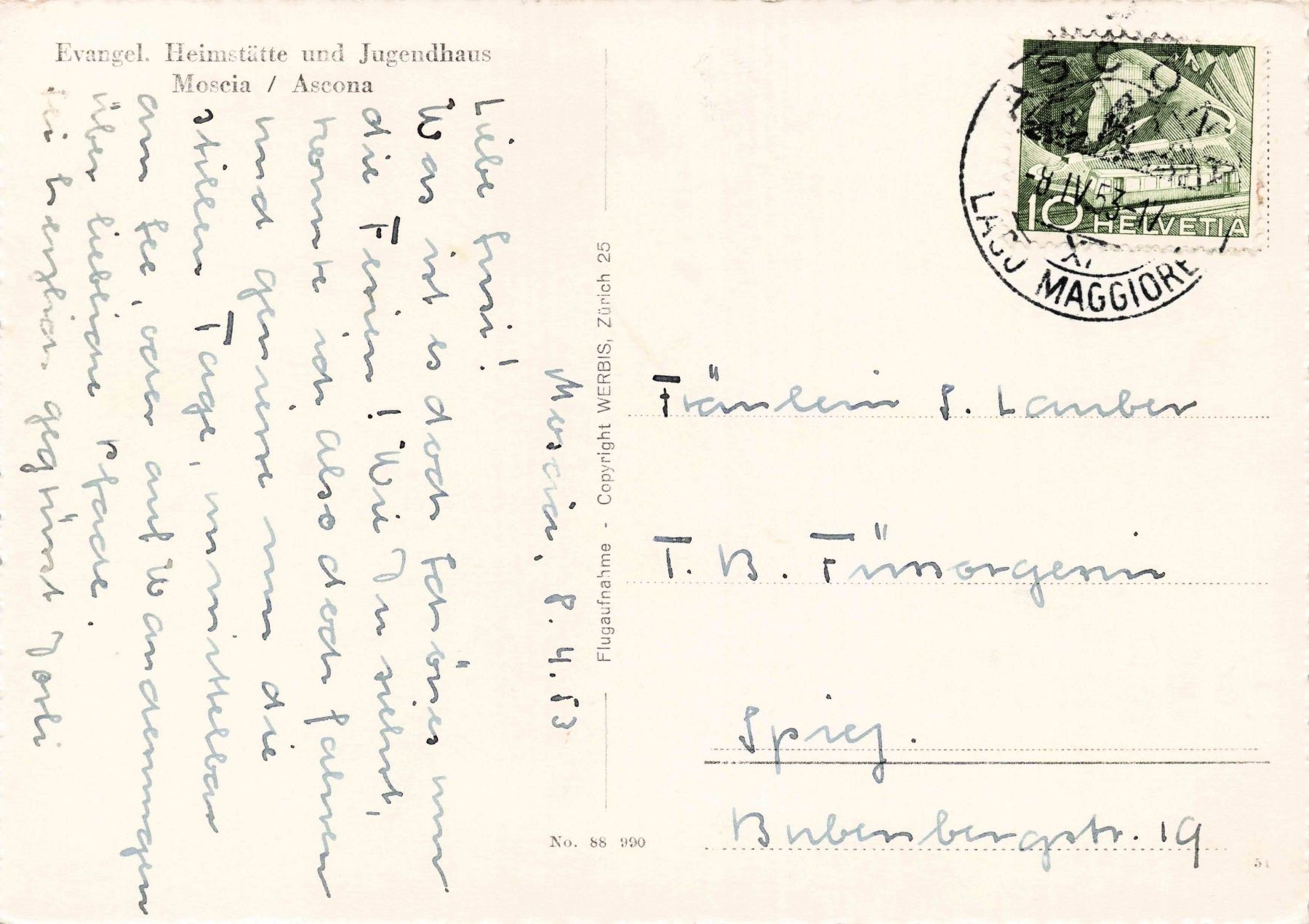 Cartoline postali: Moscia ascona G – Usato da Biasca venduto da Blenio71 1