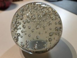 Glas Kugel mit Luft Einschlüssen 9 cm Traumkugel Energie