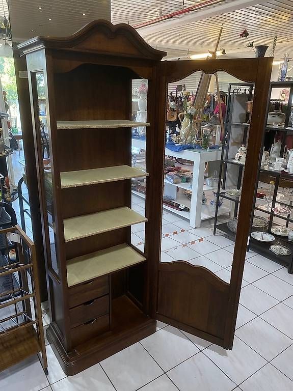 Vetrine: Schöne Vitrine aus dunklem Holz mit Schubladen – Usato da Neuhausen am Rheinfall venduto da galleria13 1