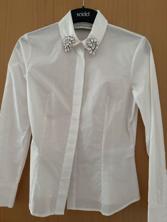 Flavio Castellani Bluse, Gr. 42 (italienisch)weiss, neuwerti
