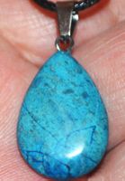 Halsketten Y-953J – Blue Crazy Onyx - Topfen – 17x 24mm