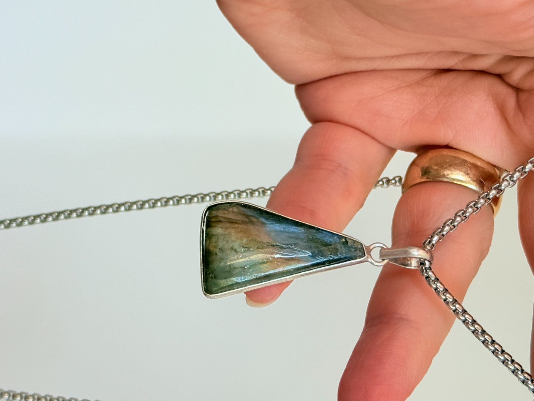 Colliers: Collier avec Labradorite – Neuf avec emballage d'origine à Genève par AWWA 4
