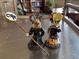 2er Alti Dante Keramikfigur - Basler Fasnacht