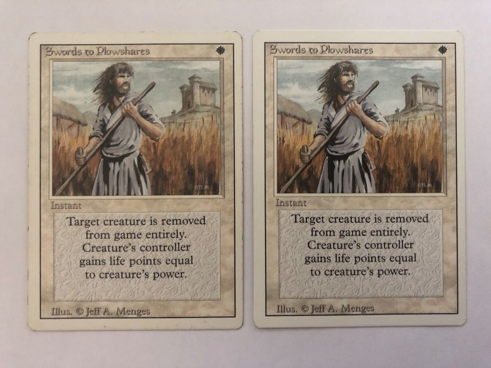 Magic the Gathering 2x Swords to Plowshares REVISED Kaufen auf Ricardo