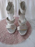 Catwalk Sandaletten Silber Glitzer, Gr. 36 Hochzeit 🎉