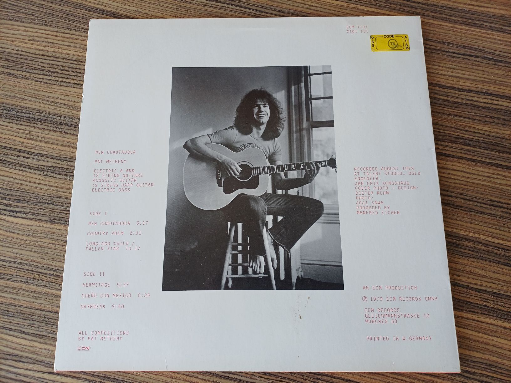 Dischi in vinile: Pat Metheny "New Chautauqua" LP – Nuovo (secondo la descrizione) da Begnins venduto da Drastic-Sound 1