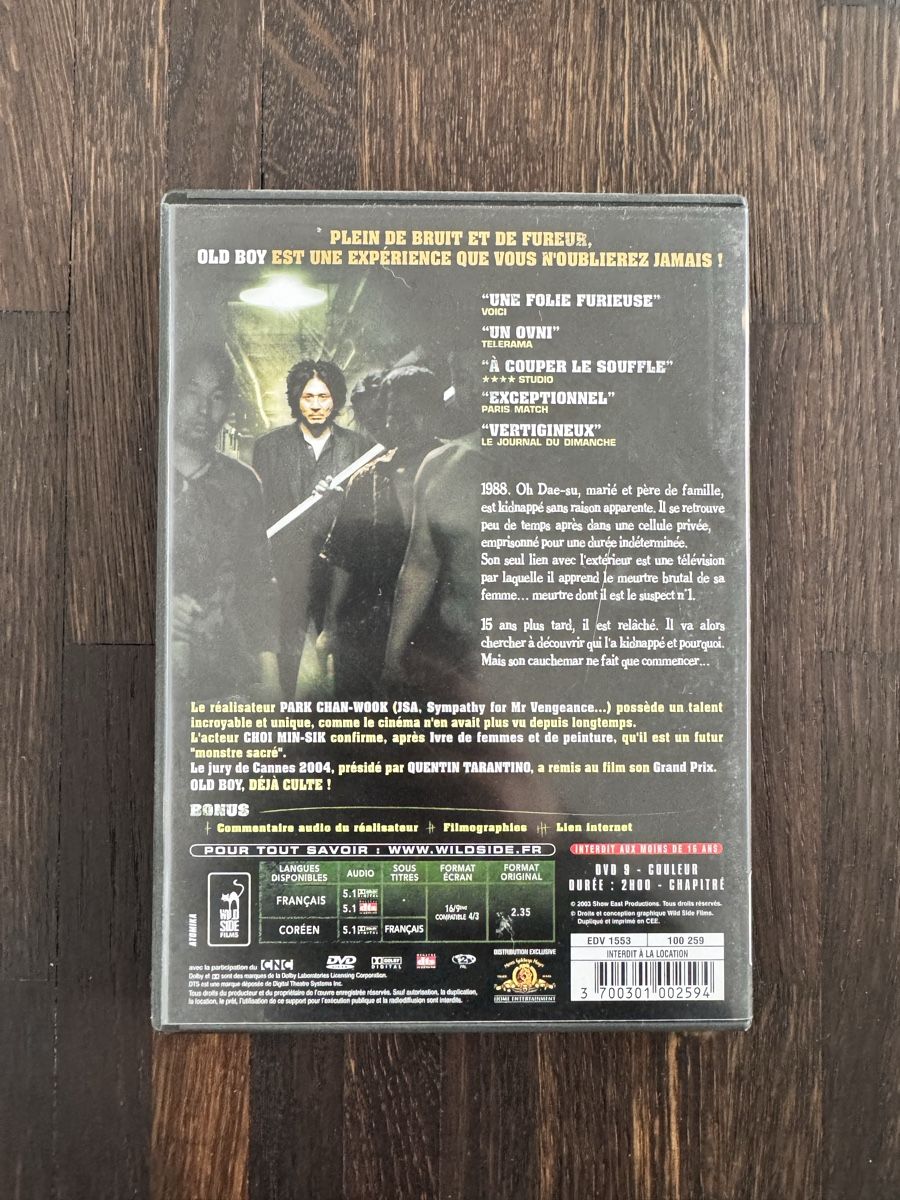 Tutti i DVDs: Old Boy – Usato da Biel/Bienne venduto da cmontavon 1