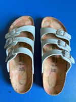 Neuwertige Birkenstock Florida  37 schmal hellblau