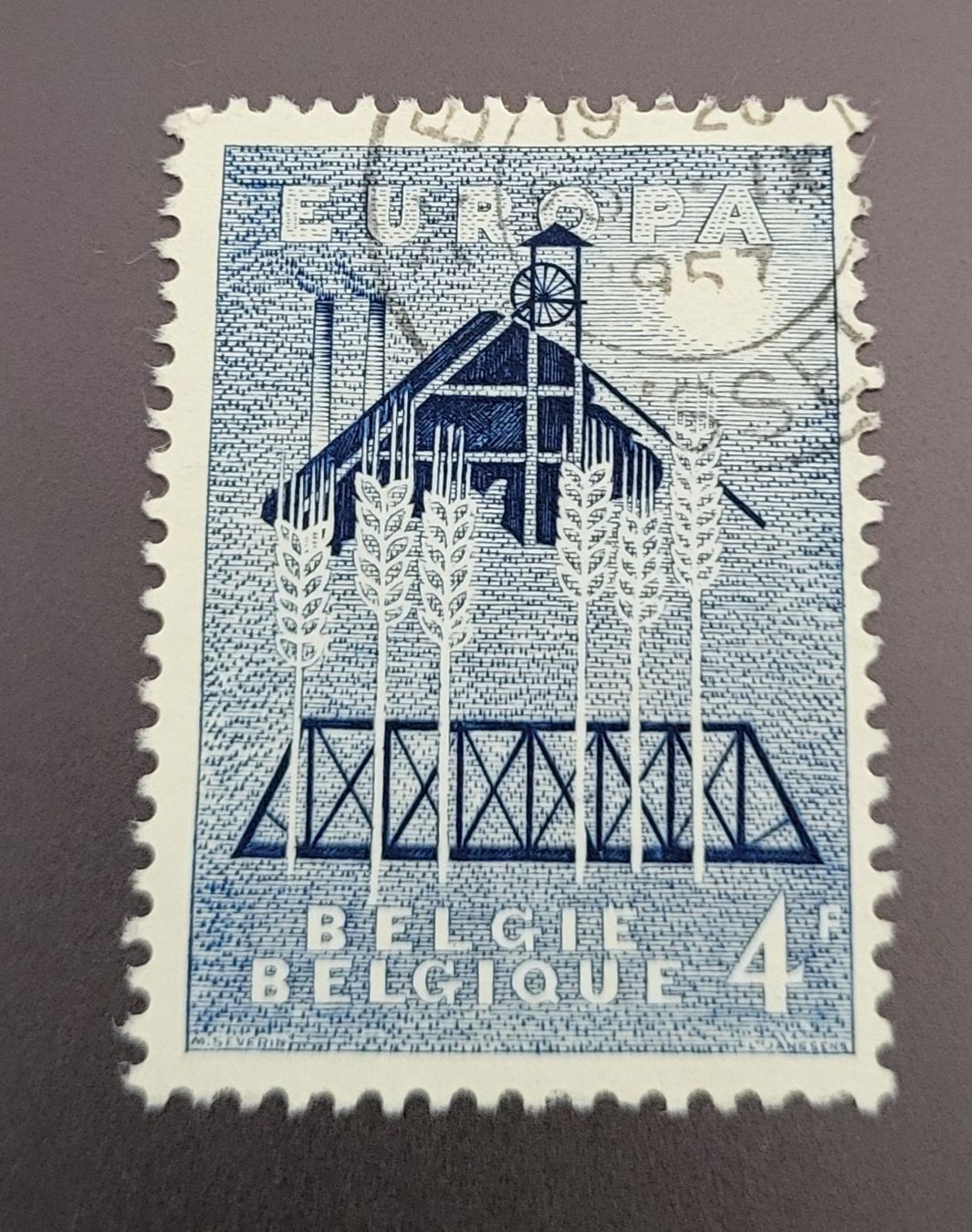 Tutti i francobolli: Belgien 1957 alte briefmarke – Usato da St Gallen venduto da Stampsalshobby