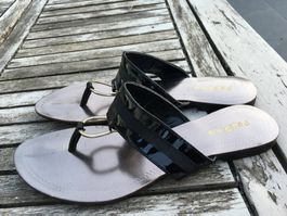 Sandalen Flipflops Paprika - Lack - Metallic - neu!