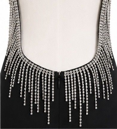 Kleider: Glamour Maxikleid mit Strassfransen – Neu (gemäss Beschreibung) aus Aarberg von LovelyThings_ 2