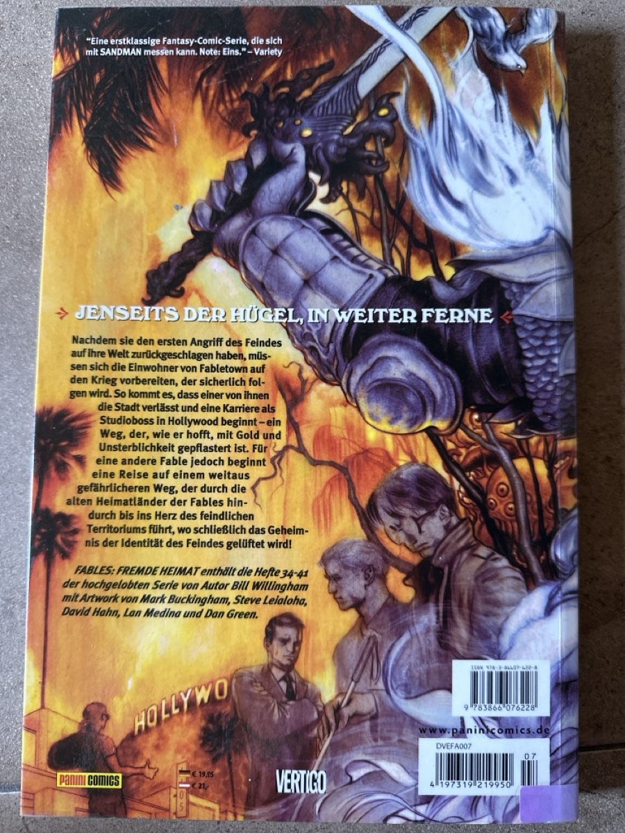 Fumetti: Fables Fremde Heimat Comic Vertigo Band 7 – Usato da Grellingen venduto da Rstones 1