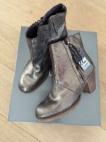 OXMOX Stiefeletten Leder in Gold Optik, Gr. 38, NEU und OVP