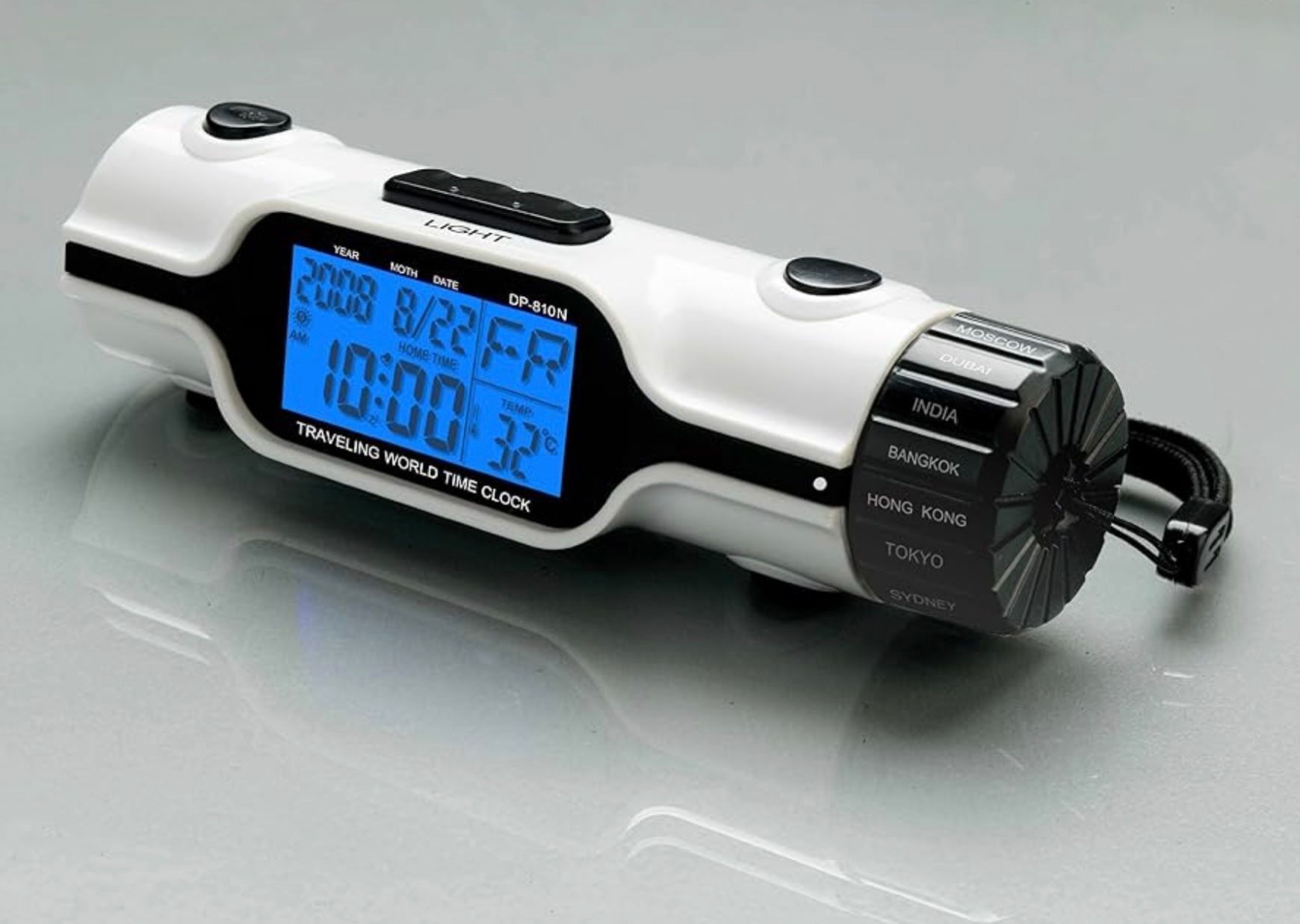 Sveglie: Flashlight LED Digital World Time Travel Alarm Clock Thermo – Nuovo e nell'imballaggio originale da Genève venduto da Murmurs 3