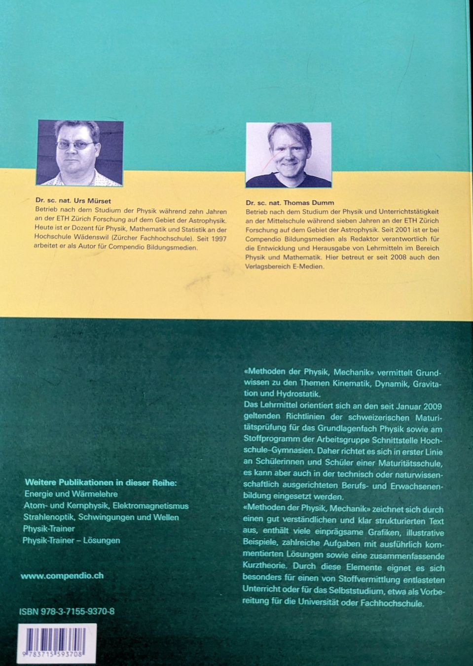 Livres: COMPENDIO// PHYSIK // METHODEN DER PHYSIK, MECHANIK – D'occasion à Schliern b Koeniz par Nuvisions 1