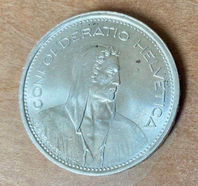 Tutti le monete: 5 Schweizer Franken von 1969 – Usato da Dürnten venduto da Scheidegg32 1