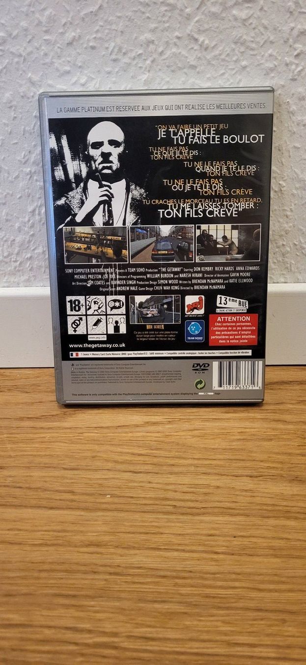 Sony Giochi: PS2 - The Getaway (FR) – Usato da Münsingen venduto da Heroism2010 1