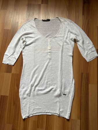 Sommerliche 3/4-Ärmel Pullover, weiss, Grösse 40