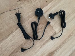 Netzkabel mit verschiedenen Steckern, 3Stk. neu