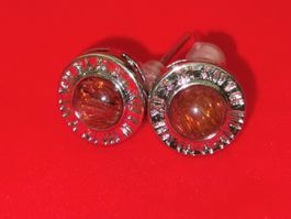Damen Ohrstecker mit Turmalinierter Quarz