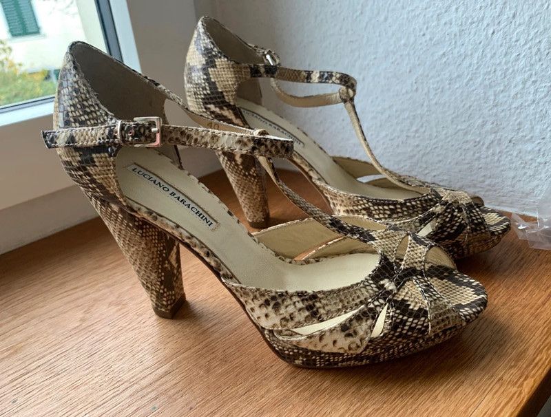 Scarpe da donna: Sandales Luciano Barachini cuir python serpent 40 – Nuovo (secondo la descrizione) da Geneve venduto da Monthoux13 3