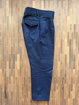 KENT&CURWEN - navy cropped trouser /48