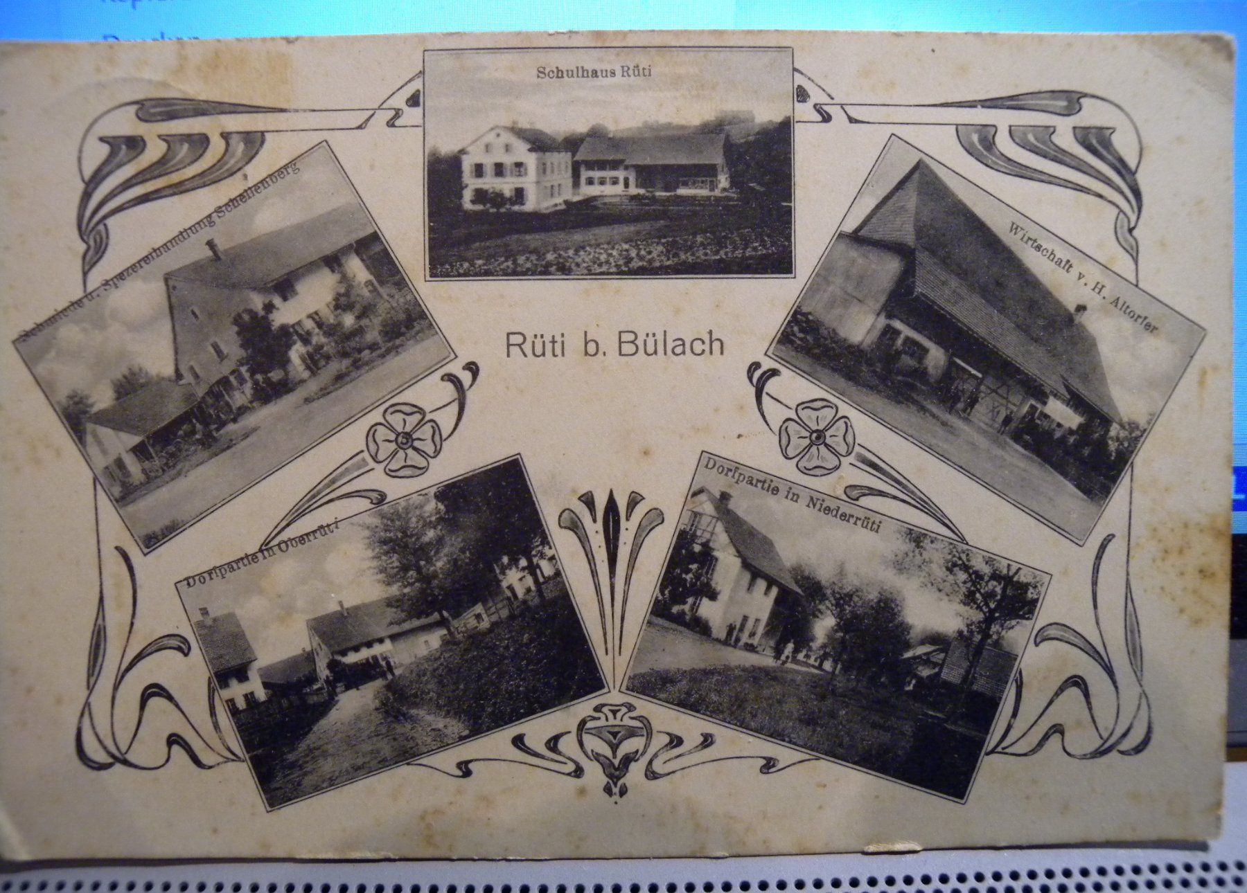 Ansichtskarten: Antike Postkarte Rüti b. Bülach, um 1922 – Gebraucht aus Hauenstein von davia72