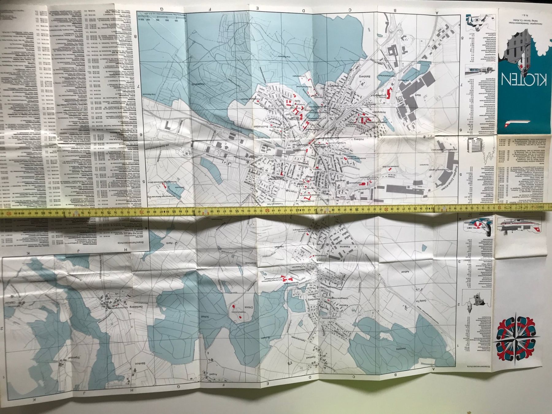 Cartine & Atlanti: Stadtplan Kloten, Flughafen, 1972 – Usato da Biberist venduto da longimanus3 3