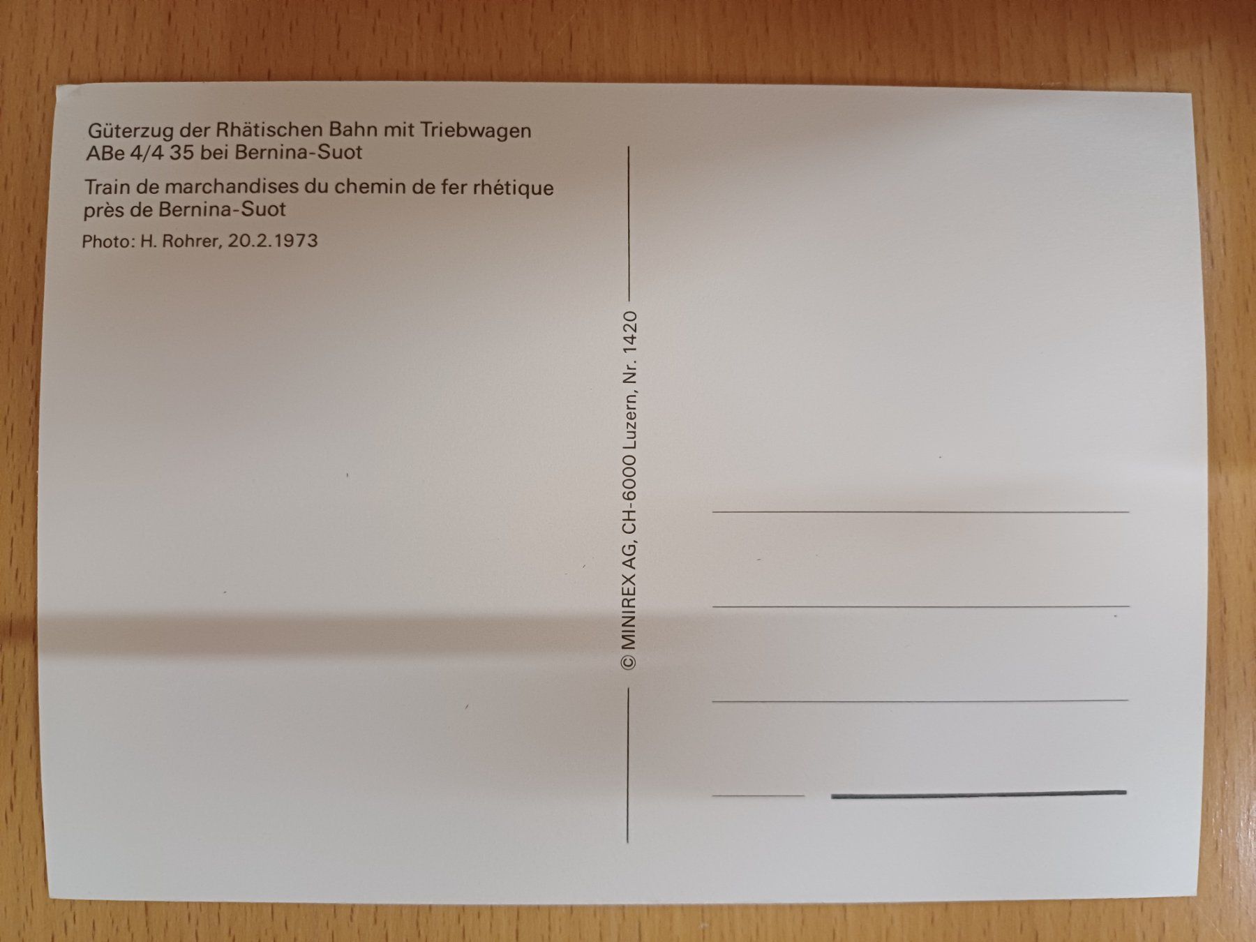Ansichtskarten: Postkarte RhB ABe 4/4 Berninabahn – Neu (gemäss Beschreibung) aus Matten von MEFEZ 1
