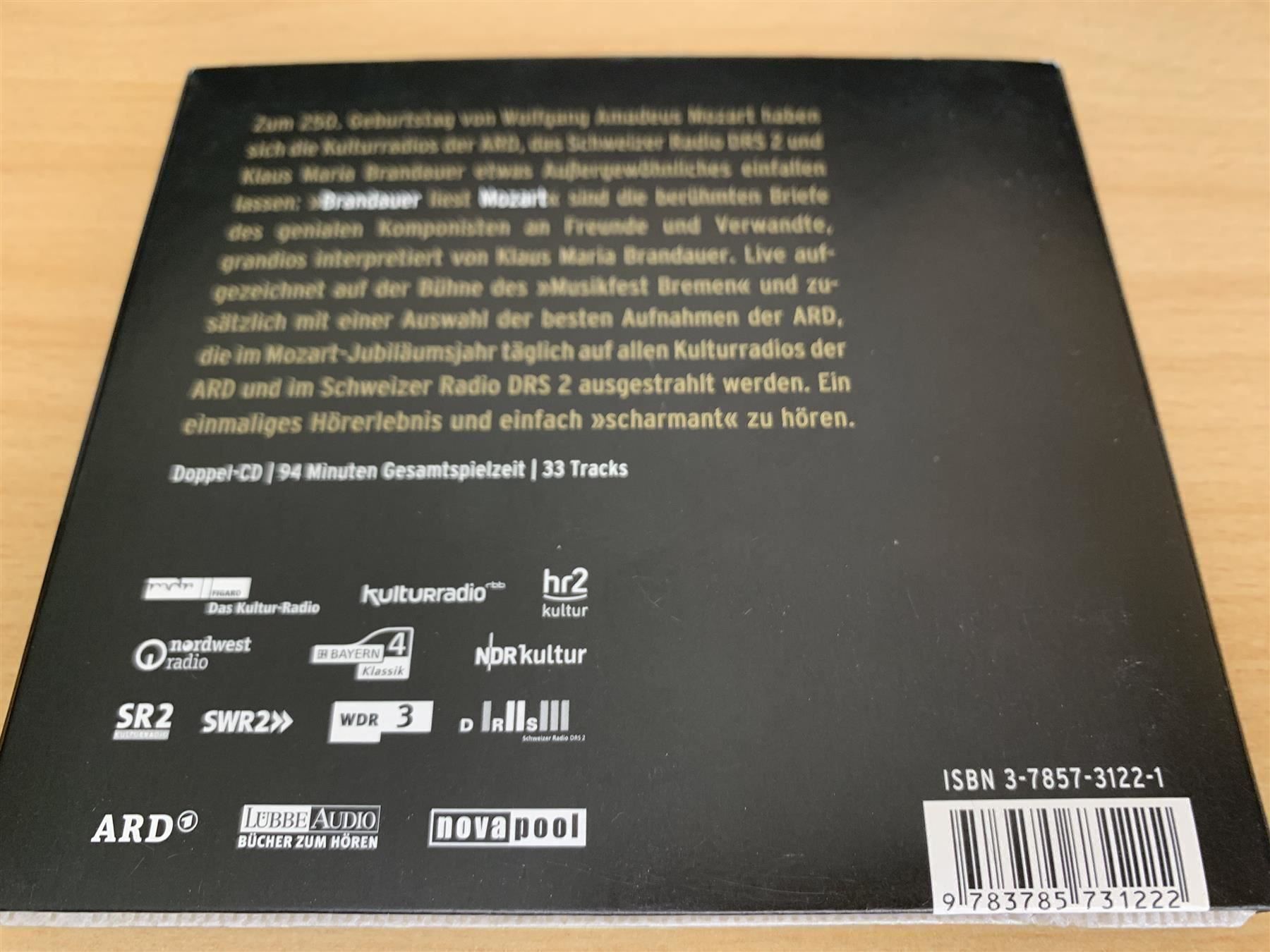 CD: Brandauer Liest Mozart - 2 CD – Usato da Rikon im Tösstal venduto da Alpenmutz 1