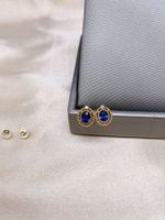 Saphir Ohrstecker /18k Gold/ Diamanten