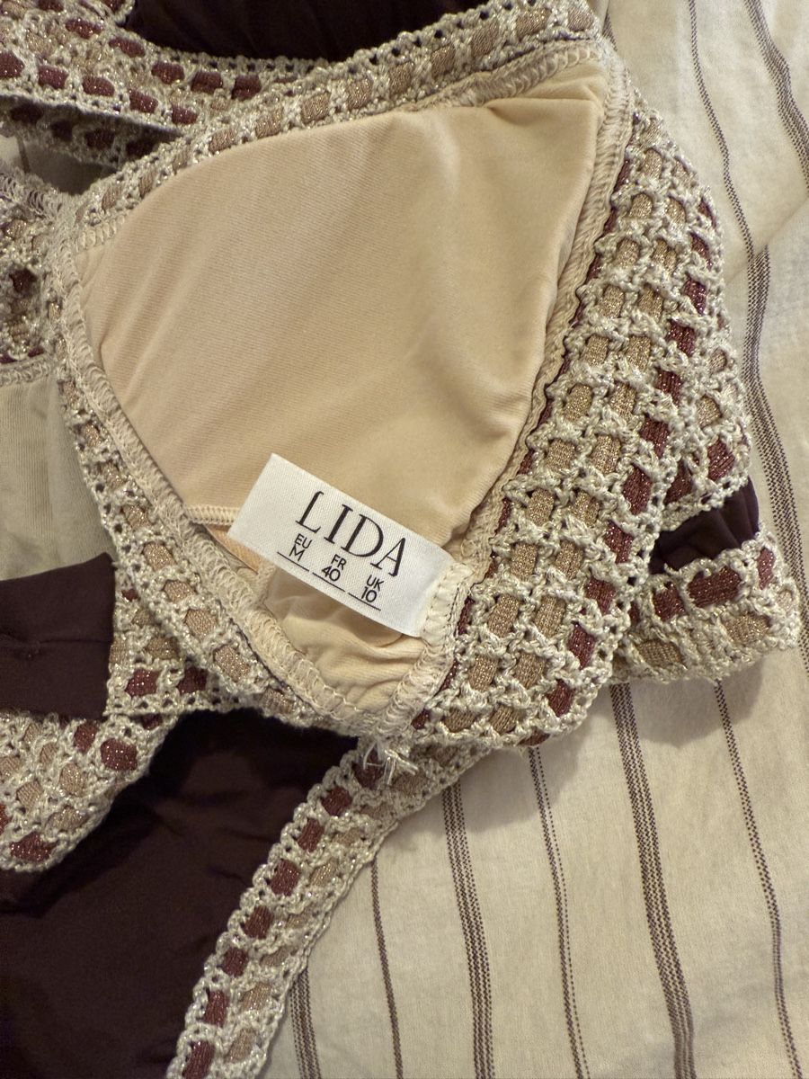 Costumi da bagno & Bikini: Lida Bikini Set, Braun mit Häkeldetails - Sommer! – Nuovo (secondo la descrizione) da Herisau venduto da Sarisun 3