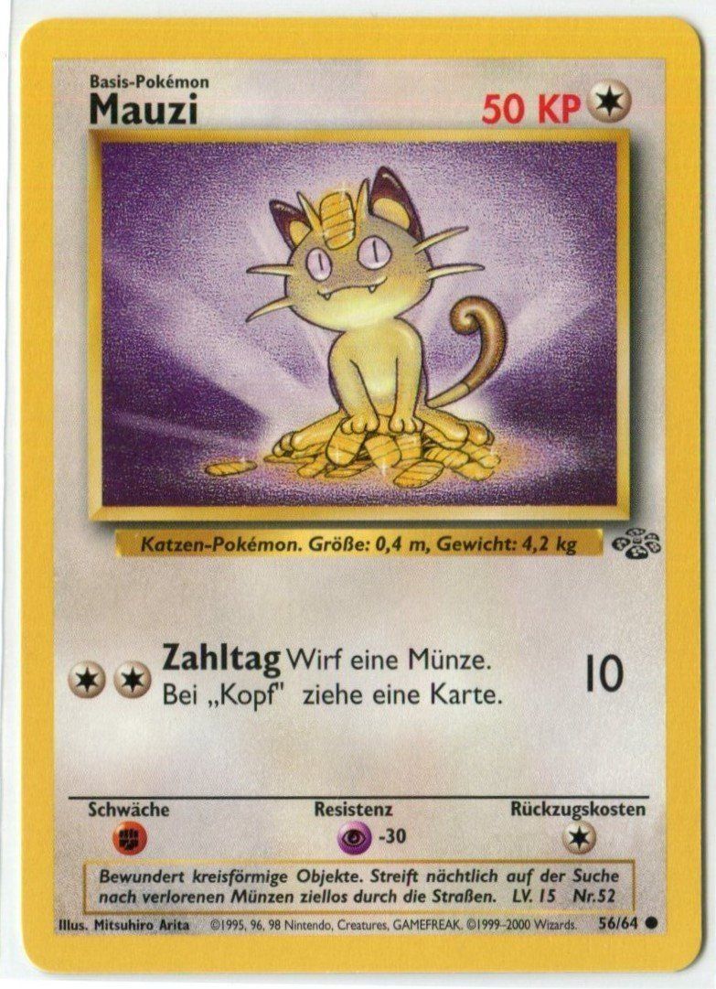 Pokémon Carte collezionabili: Mauzi Dschungel 56/64 Deutsch MINT – Nuovo (secondo la descrizione) da Dornach venduto da Deco89