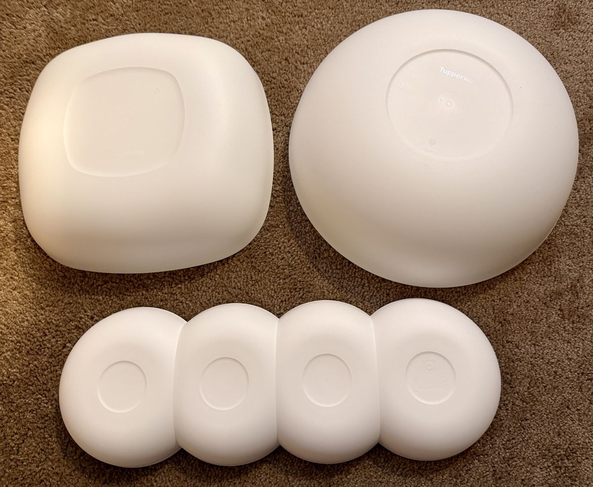Ciotole: Tupperware dreiteiliges Schüssel-Set – Nuovo e nell'imballaggio originale da Worben venduto da Teddy112 2