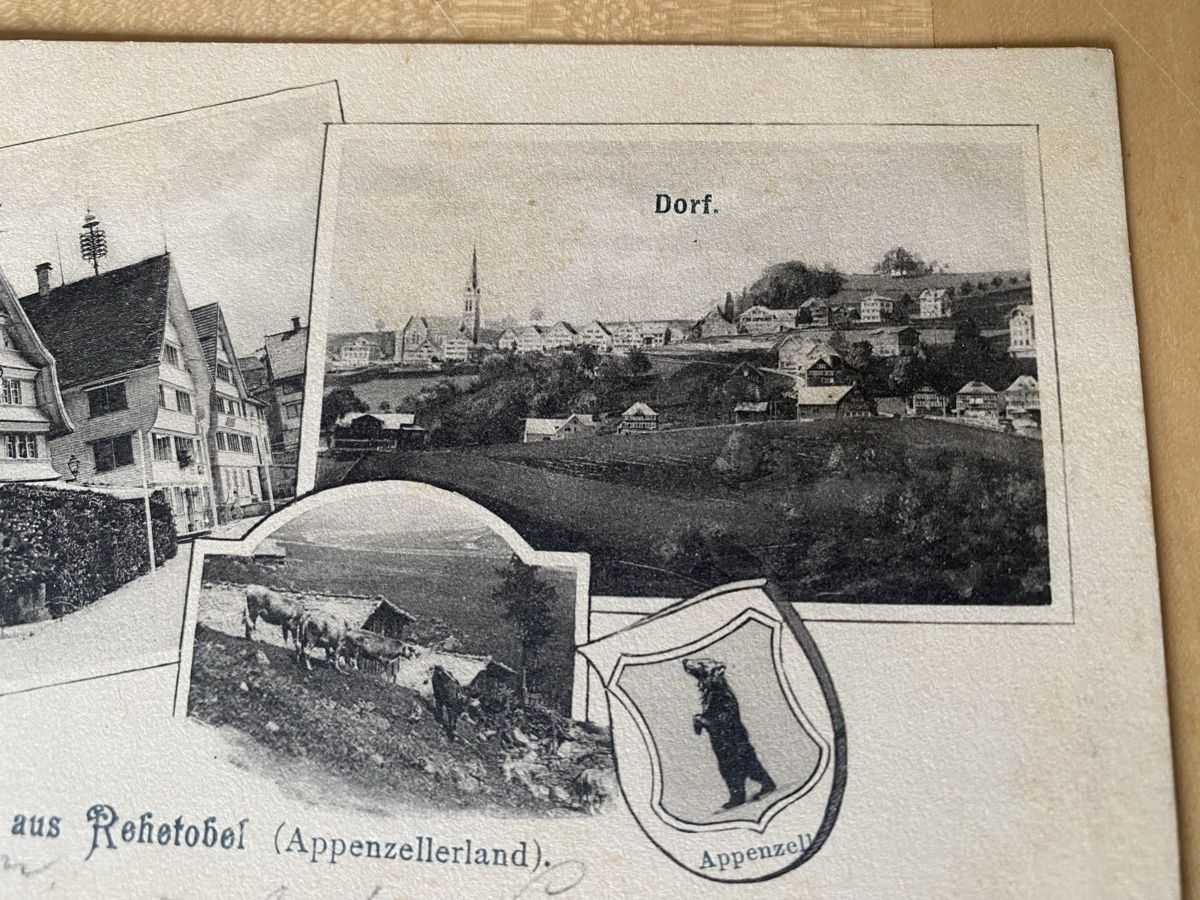 Cartoline postali: Rehetobel Dorf Hirschen 1917 – Usato da Mosnang venduto da Goldwasser 2