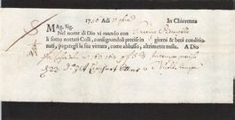 Fuhrmannsbrief 1756 In Chiavenna