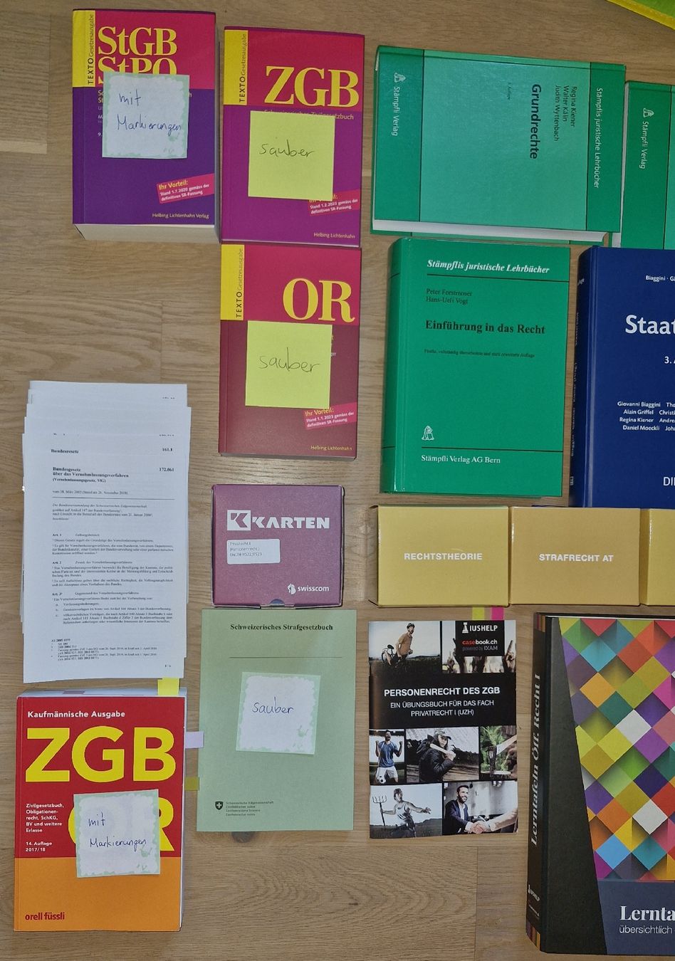 Bücher: Jura 1. Jahr Packet mit iushelp Material – Neu (gemäss Beschreibung) aus Rothrist von vogo01 1