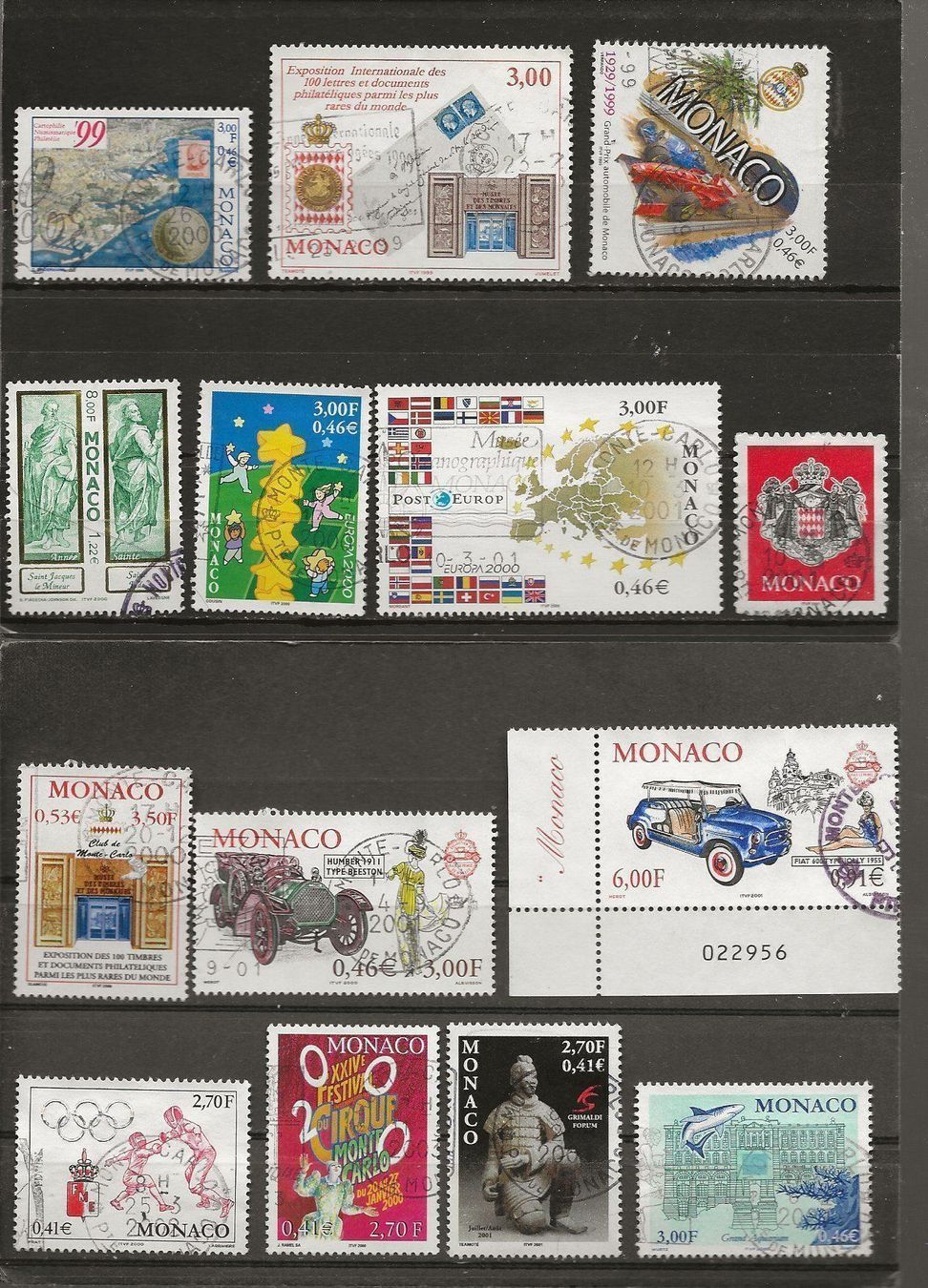 Tutti i francobolli: Monaco lot oblitérés 02 1999 ... – Usato da Sion venduto da PierreP01