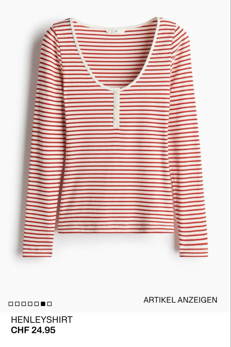 H&M Top: Henleyshirt – Nuovo (secondo la descrizione) da Uitikon Waldegg venduto da MGC 1