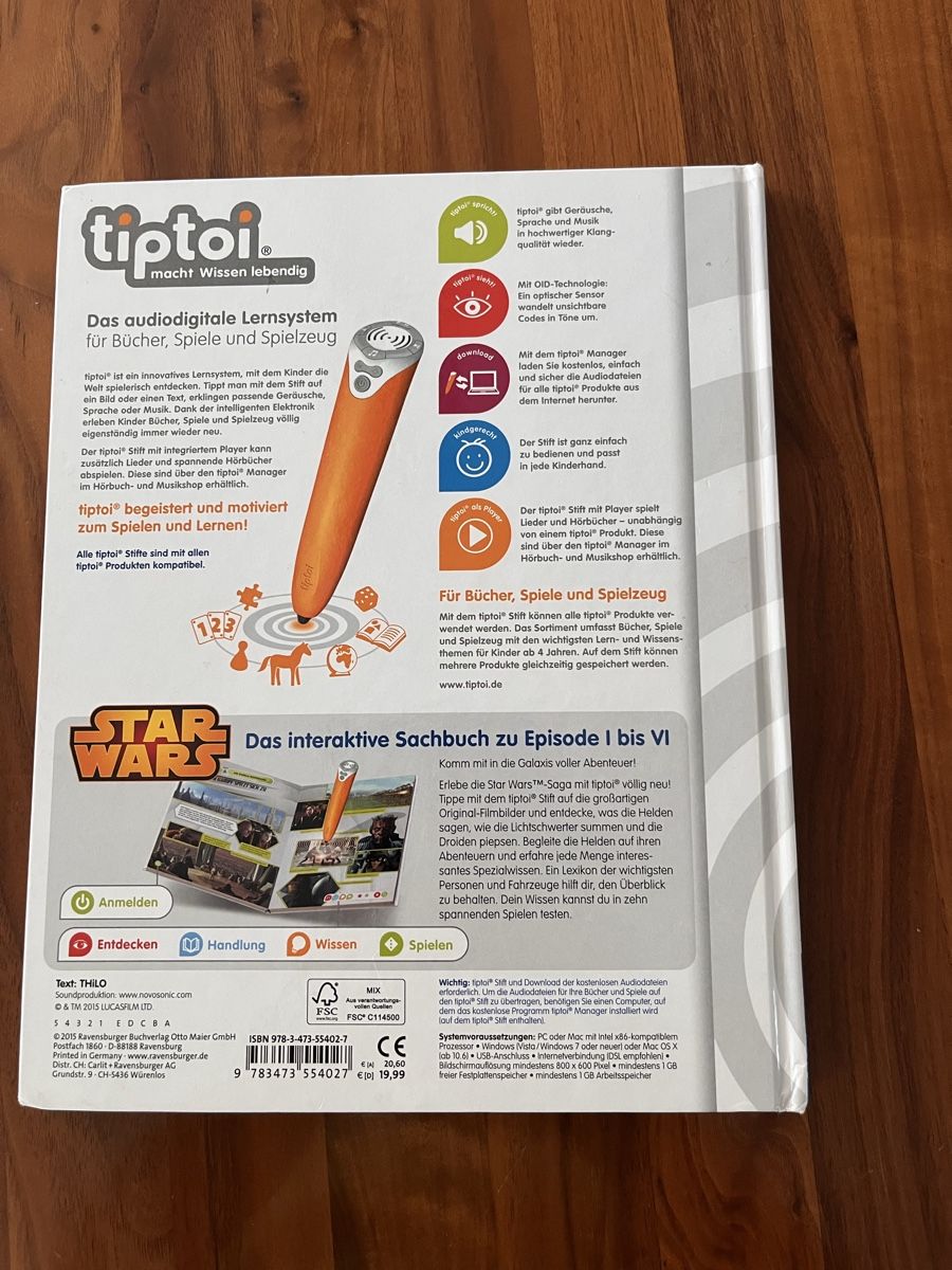 Tiptoi Spielzeuge: tiptoi Star Wars Buch Episode I-VI gebrauchtes Lernsystem – Gebraucht aus Roggwil BE von WULU 1