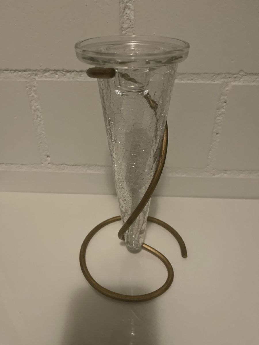 Vasi & Recipienti: Glasvase mit Metallgestell klar  – Usato da Unterkulm venduto da AnoliOccasion