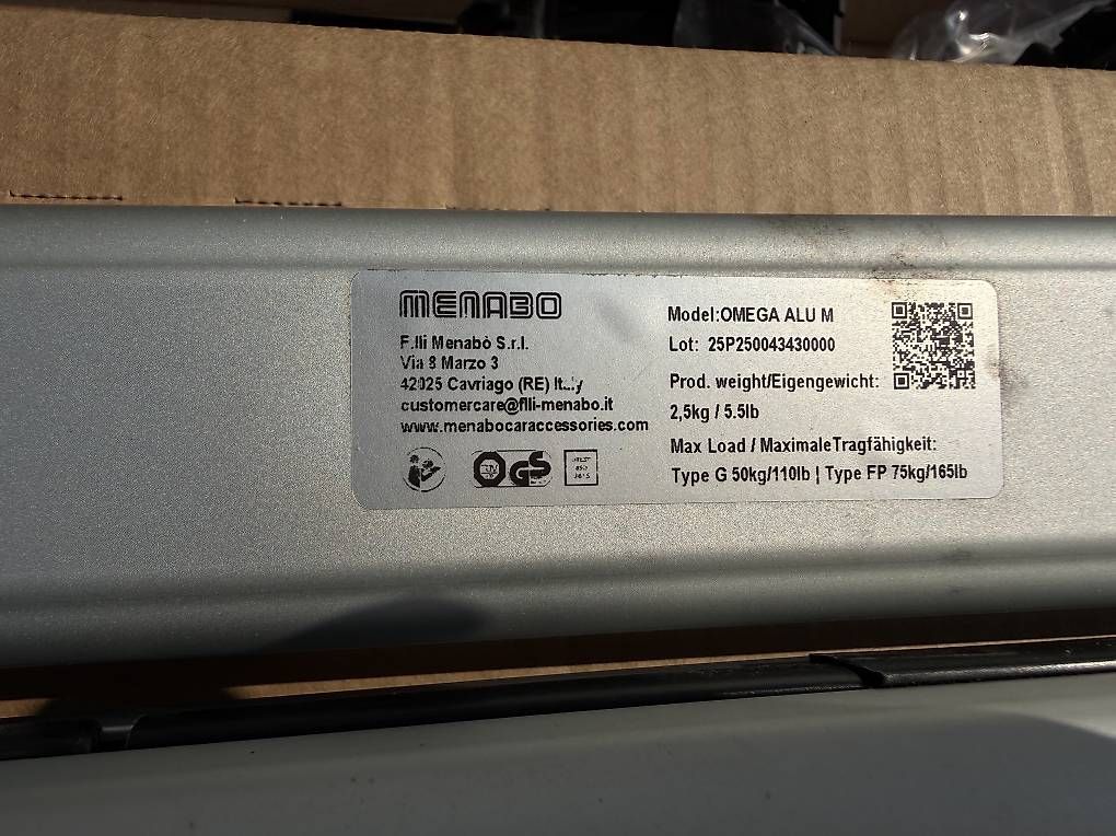 Portapacchi: Dachträger MENABO OMEGA ALU M & KIT 62 – Usato da Niederbüren venduto da funkel06 1