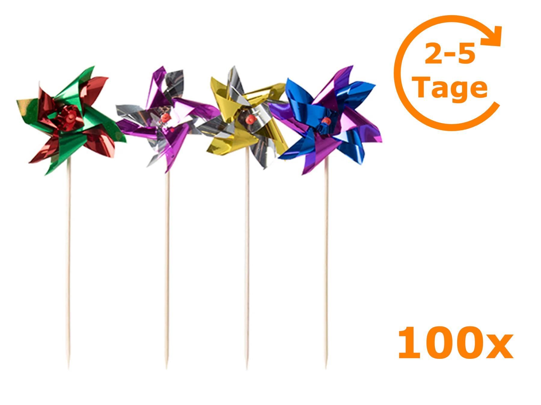 Tutte le decorazioni: Partypicker Windmühle, 100 Stück – Nuovo e nell'imballaggio originale da St. Gallen venduto da cointec