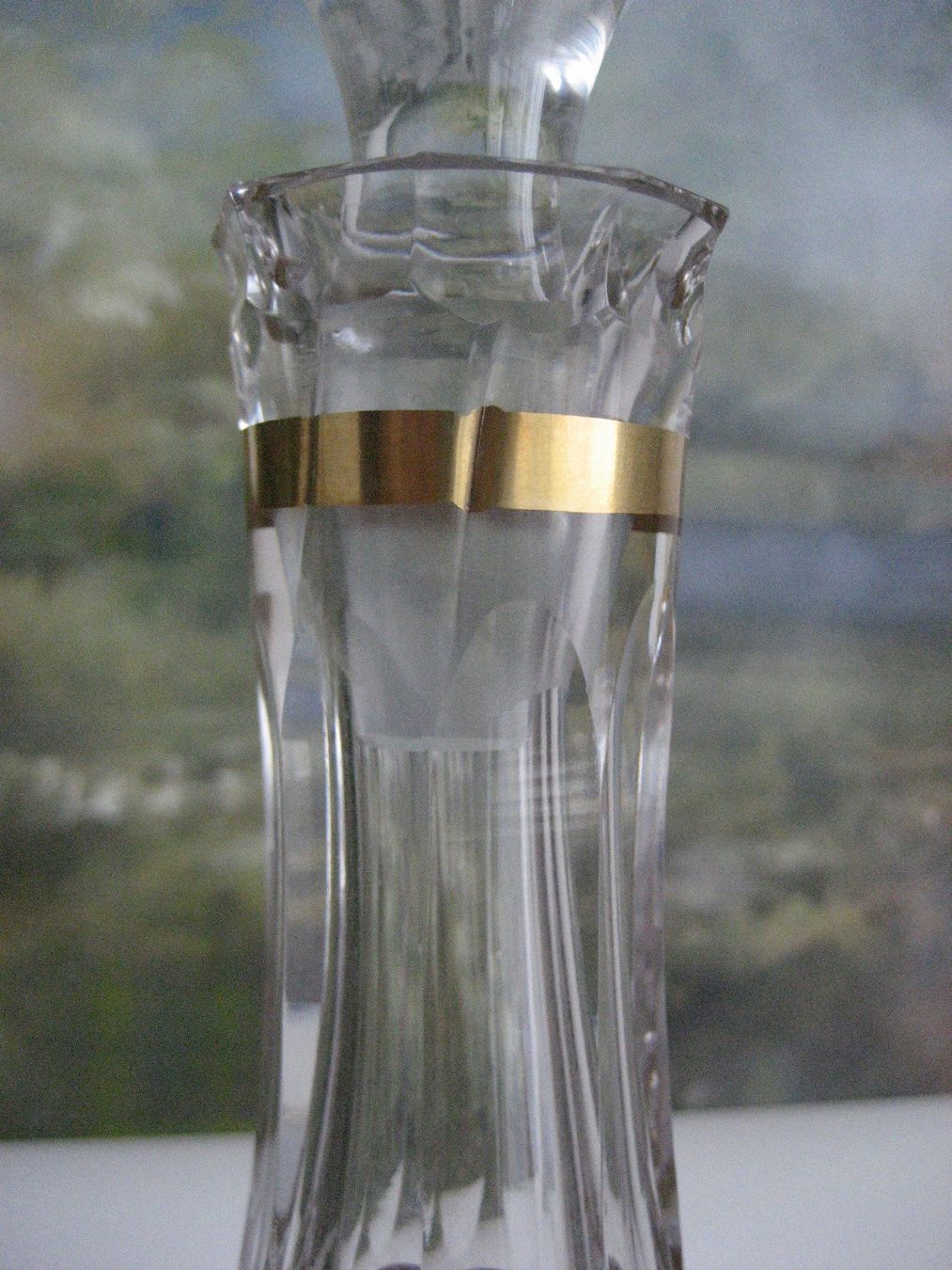 Caraffe: Alte imposante Kristall Glaskaraffe Karaffe mit Glasschliff – Usato da Rieden SG venduto da severem13 4
