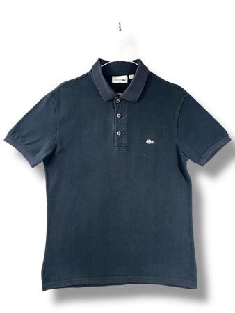 Polo Lacoste Bleu Marine vintage - taille M slim fit